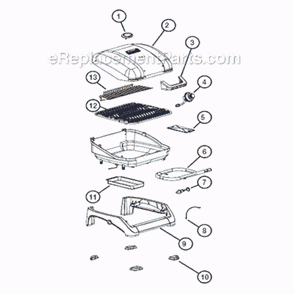 Page A Diagram and Parts List for 2000001845  Coleman Grill