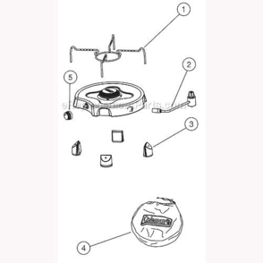 Page A Diagram and Parts List for 2000004125  Coleman Camping Equipment