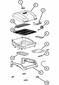 Page A Diagram and Parts List for 2000004500  Coleman Grill