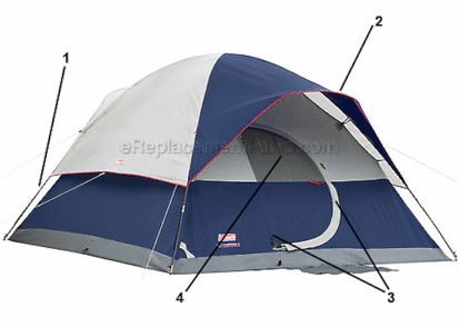 Page A Diagram and Parts List for 2000004659  Coleman Camping Equipment