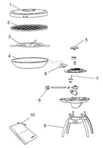 Page A Diagram and Parts List for 2000004995  Coleman Grill