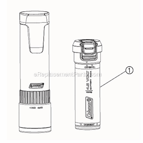 Page A Diagram and Parts List for 2000006660  Coleman Worklight & Flashlight