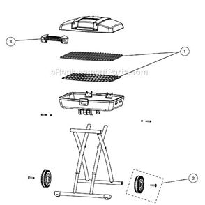 Part Location Diagram of 5010000975 Coleman Lid Handle Assembly