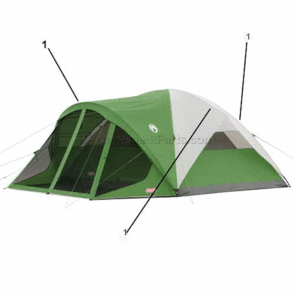 Page A Diagram and Parts List for 2000007824  Coleman Camping Equipment