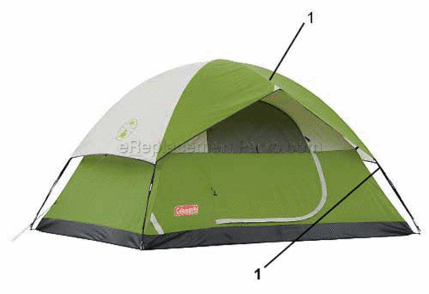 Page A Diagram and Parts List for 2000007827  Coleman Camping Equipment