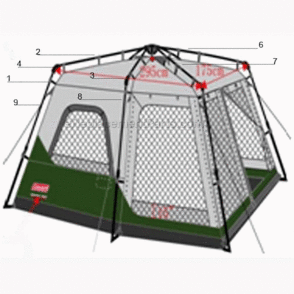 Page A Diagram and Parts List for 2000008347  Coleman Camping Equipment