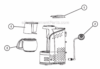 Page A Diagram and Parts List for 2000008430  Coleman Coffee Maker