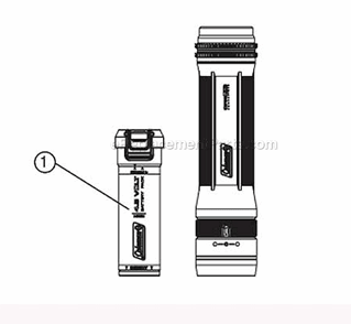 Page A Diagram and Parts List for 2000009455  Coleman Worklight & Flashlight
