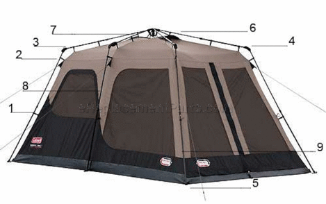 Page A Diagram and Parts List for 2000010195  Coleman Camping Equipment