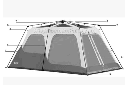 Part Location Diagram of 5010000851 Coleman Plastic Corner Joint Kit