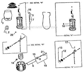 Page A Diagram and Parts List for 200A195  Coleman Lighting
