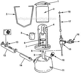 Page A Diagram and Parts List for 222B730  Coleman Lighting