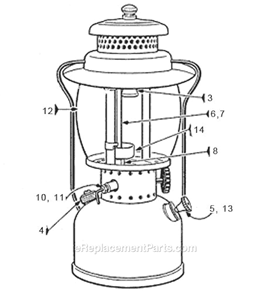 Page A Diagram and Parts List for 234  Coleman Lighting