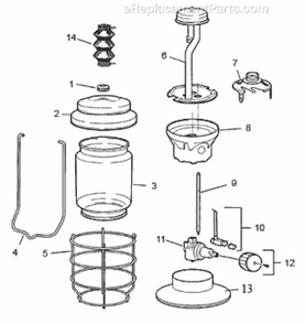 Page A Diagram and Parts List for 2500-750G  Coleman Lighting
