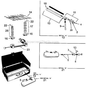 Page A Diagram and Parts List for 413H499  Coleman Camping Equipment