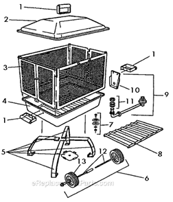 Page A Diagram and Parts List for 5067B700  Coleman Fireplace & Insert