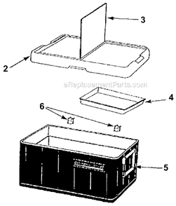 Page A Diagram and Parts List for 5235-728  Coleman Cooler