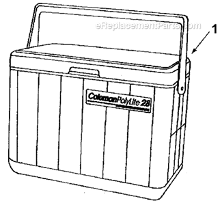 Page A Diagram and Parts List for 5278-728  Coleman Cooler