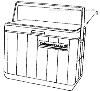 Page A Diagram and Parts List for 5278-804  Coleman Cooler