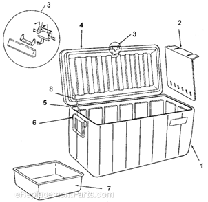 Page A Diagram and Parts List for 5299A763  Coleman Cooler