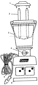 Page A Diagram and Parts List for 5355-700  Coleman Lighting