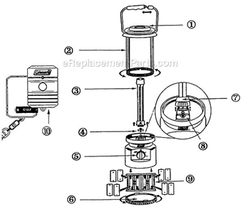 Page A Diagram and Parts List for 5358H705  Coleman Lighting