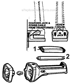 Page A Diagram and Parts List for 5387-712  Coleman Worklight & Flashlight