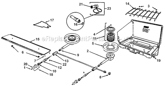 Page A Diagram and Parts List for 5400A700  Coleman Camping Equipment