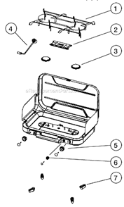 Page A Diagram and Parts List for 5444  Coleman Grill