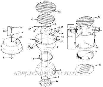 Page A Diagram and Parts List for 5471-701  Coleman Grill