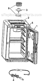 Page A Diagram and Parts List for 5640B814  Coleman Cooler