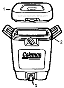 Page A Diagram and Parts List for 5653-706  Coleman Cooler