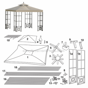 Page A Diagram and Parts List for 9391-652P  Coleman Camping Equipment