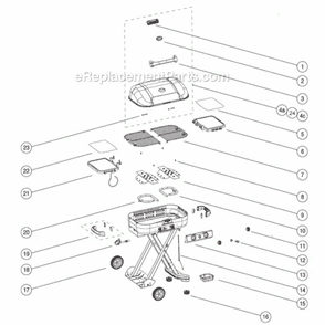 Page A Diagram and Parts List for 9928-A60  Coleman Grill
