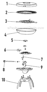 Page A Diagram and Parts List for 9940-755  Coleman Grill