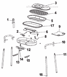 Page A Diagram and Parts List for 9944-785  Coleman Grill