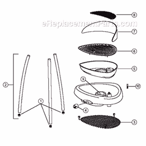 Page A Diagram and Parts List for 9946A707  Coleman Grill