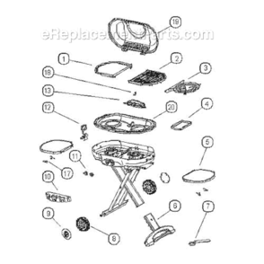Part Location Diagram of 99496651 Coleman Side Table Assembly