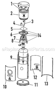Page A Diagram and Parts List for 9970-700  Coleman Lighting