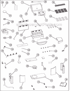 Page A Diagram and Parts List for 9991-141 5400 Series Coleman Grill