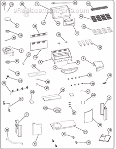 Page A Diagram and Parts List for 9992-141 5400 Series Coleman Grill