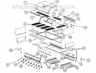 Page A Diagram and Parts List for 9992-649 8450 Series Coleman Grill