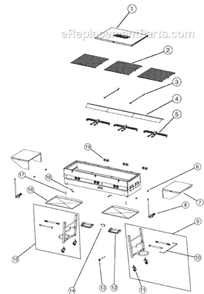 Page A Diagram and Parts List for 9995B750 9995B Series Coleman Grill