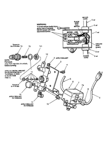Manifold/Switch Assembly Diagram and Parts List for B09JL500-20A  Coleman Compressor