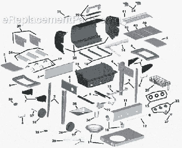 Page A Diagram and Parts List for LT49811S 4000 Series Coleman Grill