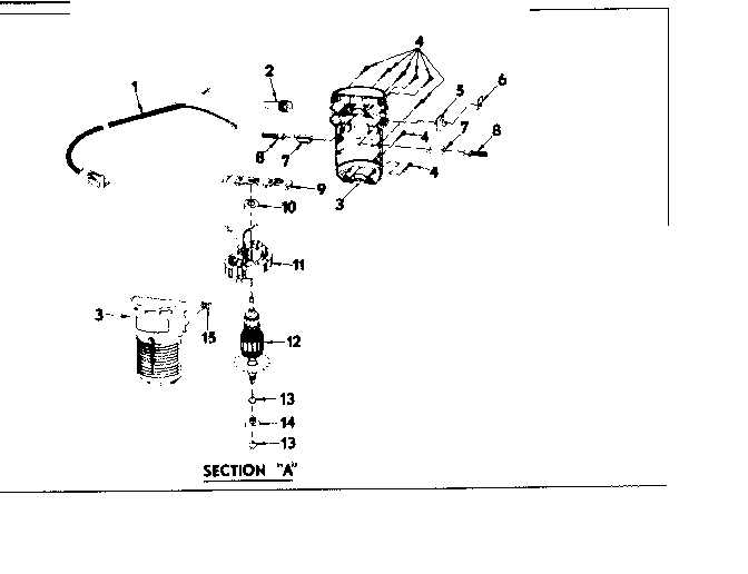 Field And Armature Assembly Diagram and Parts List for 31517300  Craftsman Router
