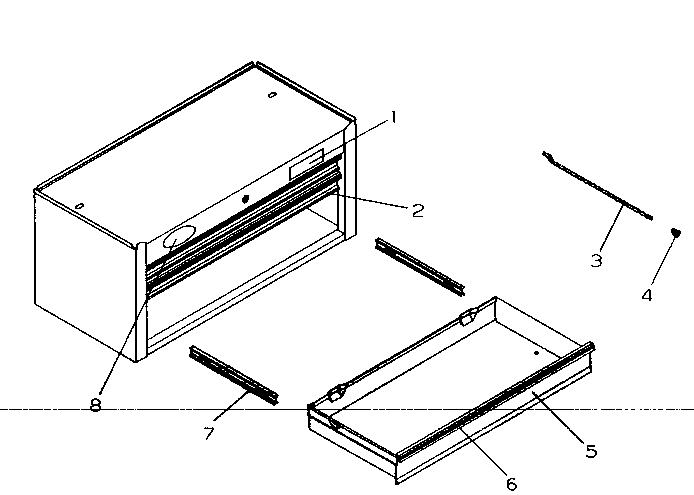 Chest Diagram and Parts List for 706622210  Craftsman Tool Stand & Cart