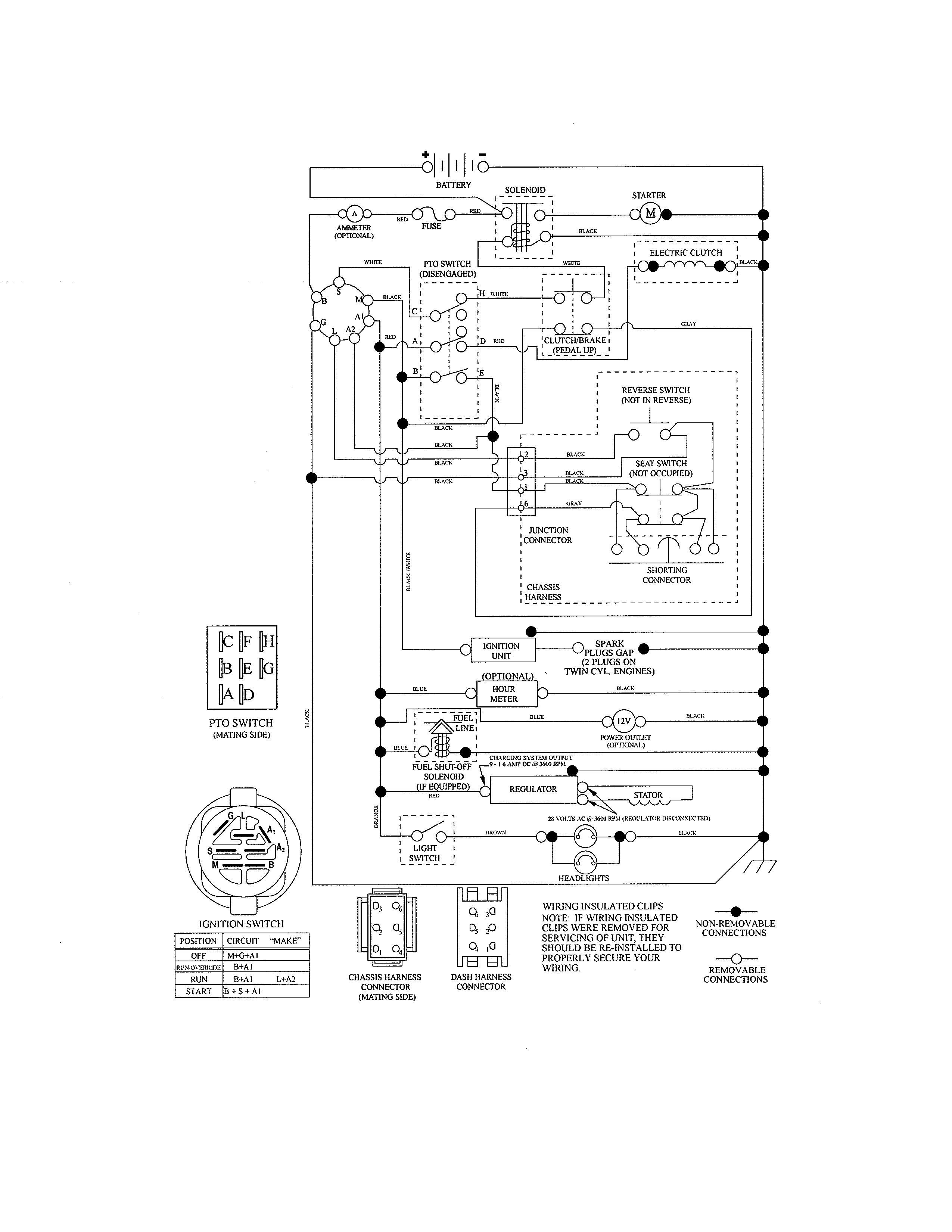 Schematic Diagram Diagram and Parts List for 917986441  Craftsman Lawn Tractor