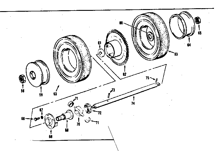 Differential Diagram and Parts List for 17491260  Craftsman Lawn Mower