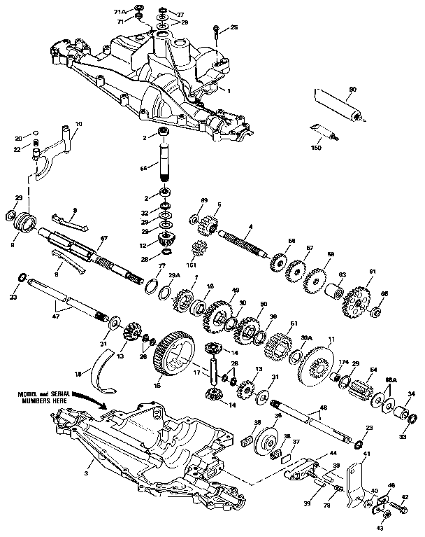 Replacement Parts Diagram and Parts List for 143915-015  Craftsman Lawn Tractor